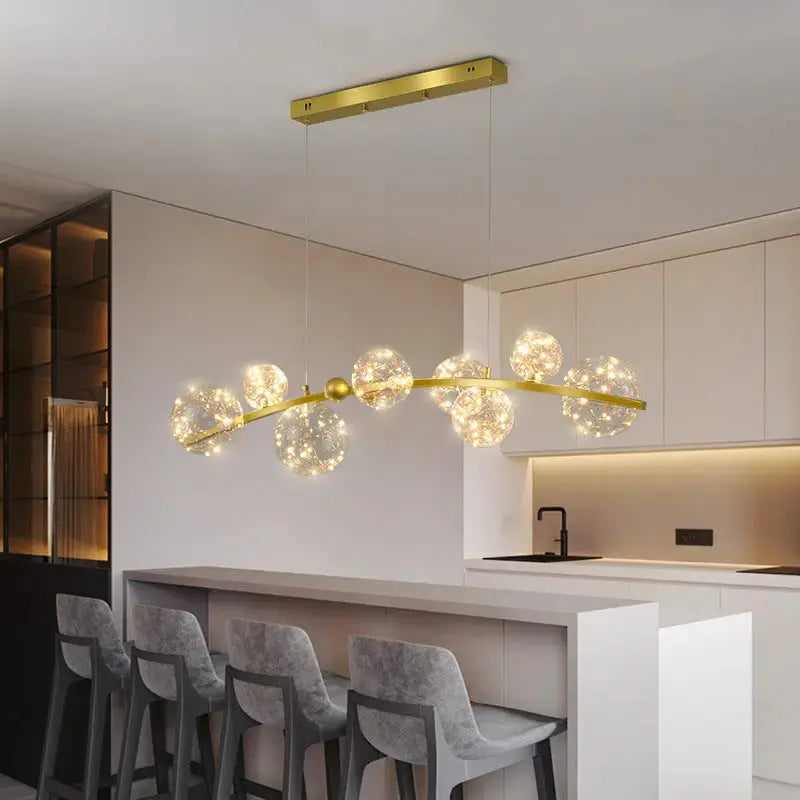 Nordic Glass Ball Led Modern Pendant Chandelier — alternate product view 3