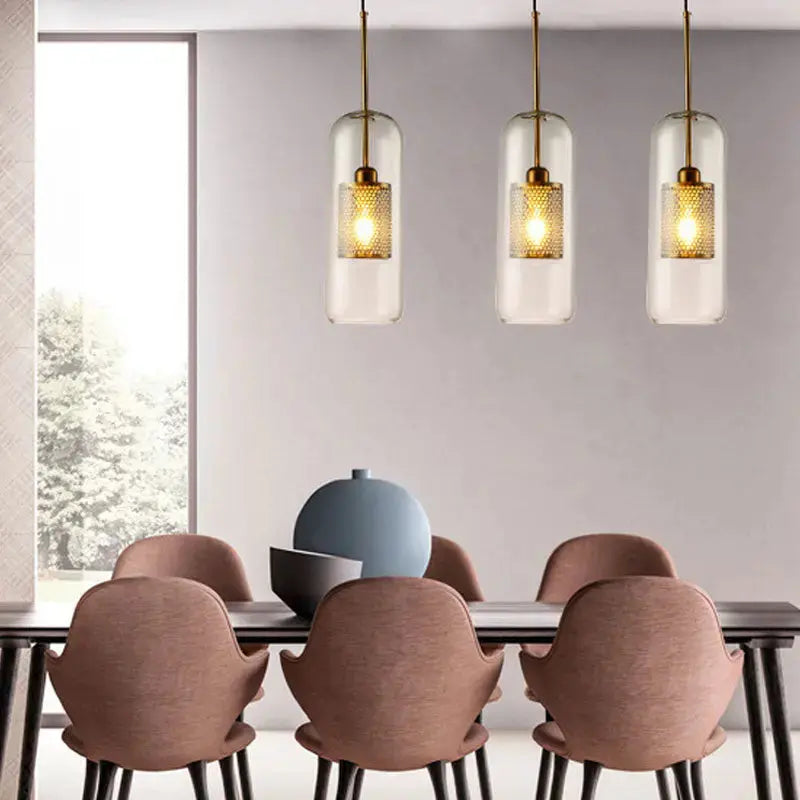 Glass Pendant Golden Chandelier — alternate product view 4