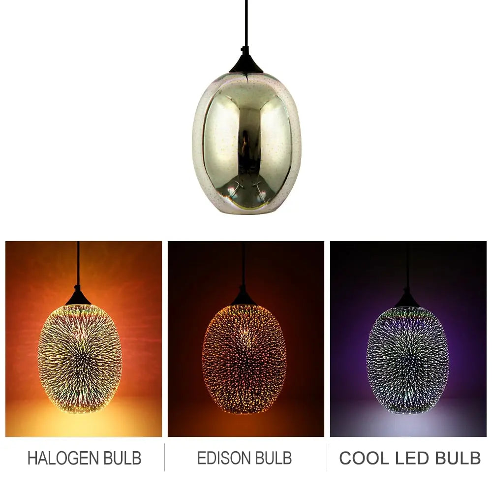 Modern 3D Colorful Pendant Lamp - Set — alternate product view 2