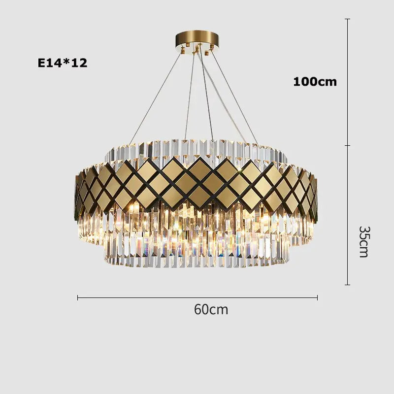 Modern Art Deco Crystal Chandelier — alternate product view 11