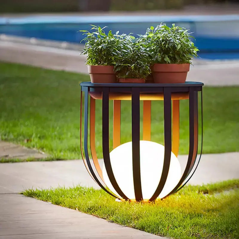 Outdoor Terrace Flower Stand Lamp — alternate product view 11