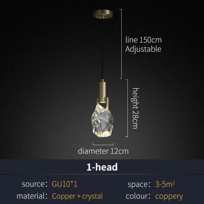 Led Crystal Iceberg Pendant Lights — alternate product view 8