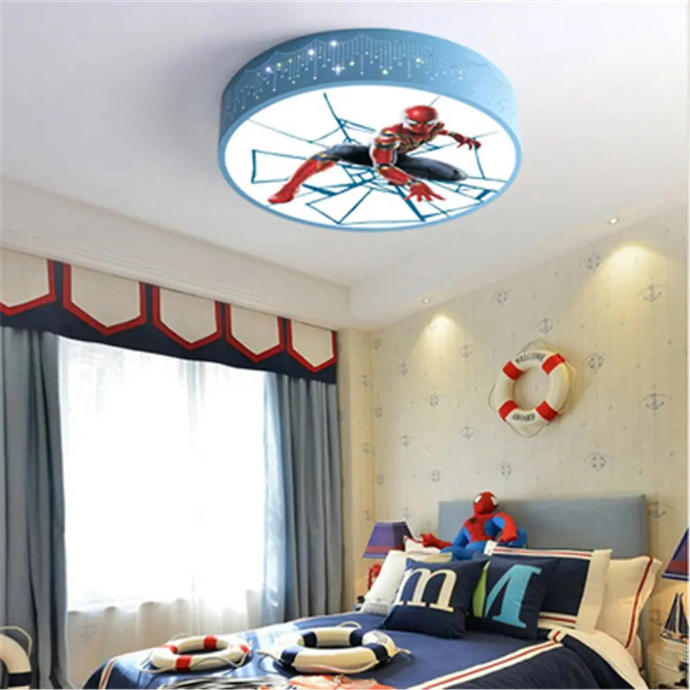 Children Spider Man Hero Led Ceiling Chandelier — alternate product view 3