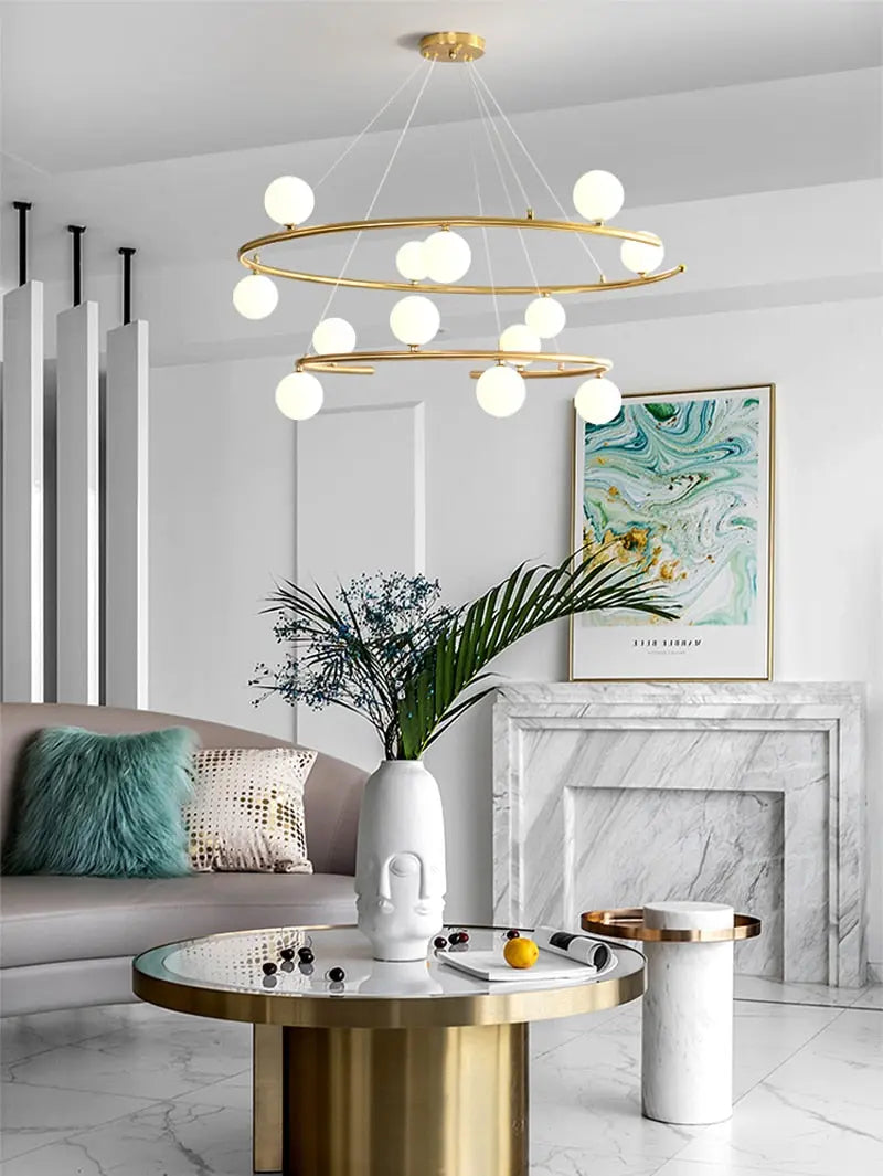 Post Modern Glass Circle Chandelier — alternate product view 9