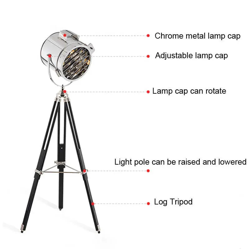 Nordic Vintage Industrial Style Creative Floor Lamp — alternate product view 11