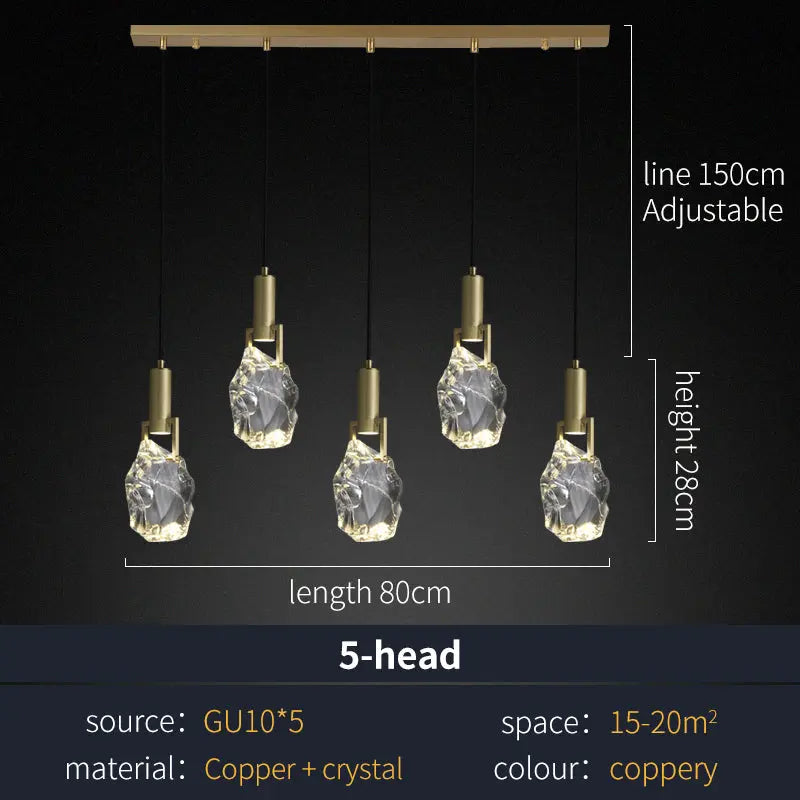 Led Crystal Iceberg Pendant Lights — alternate product view 13