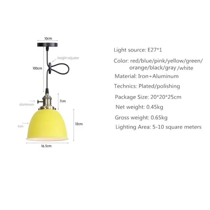 Creative Multi-Color Modern Metal Pendant Light — alternate product view 15