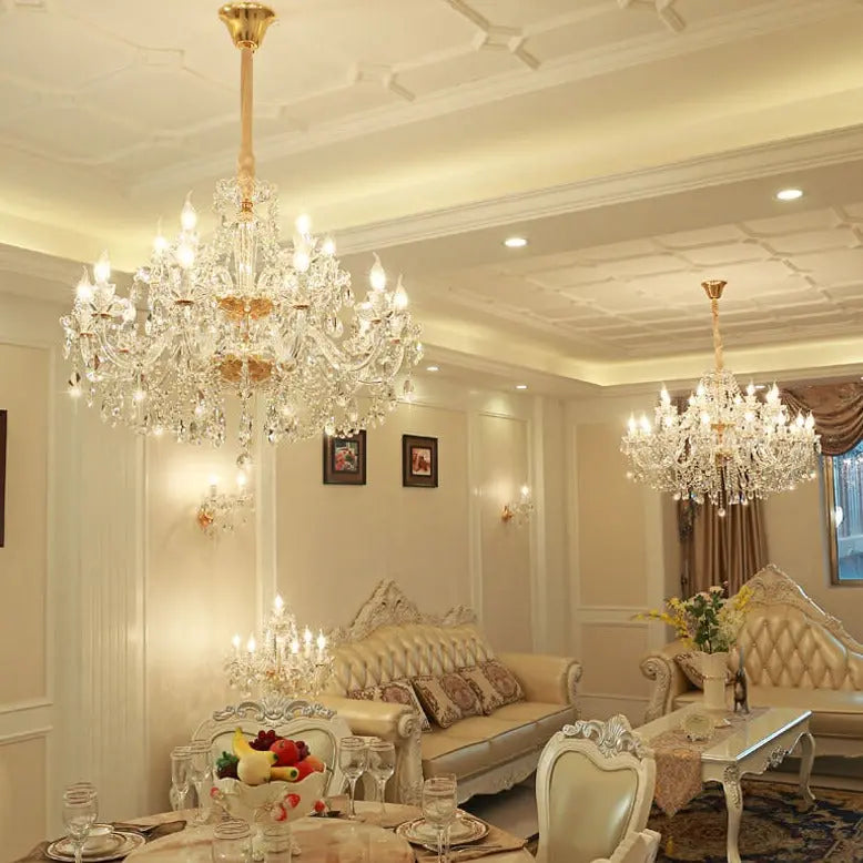 Gold Crystal Chandelier — alternate product view 4