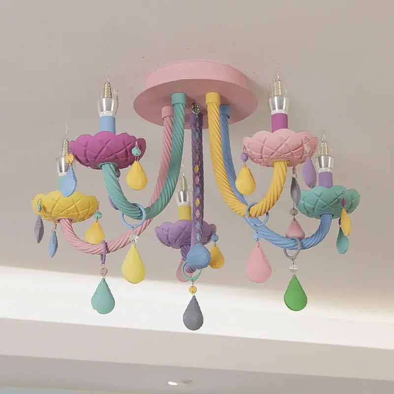 Modern Colorful Ceiling Chandelier For Kids — product view