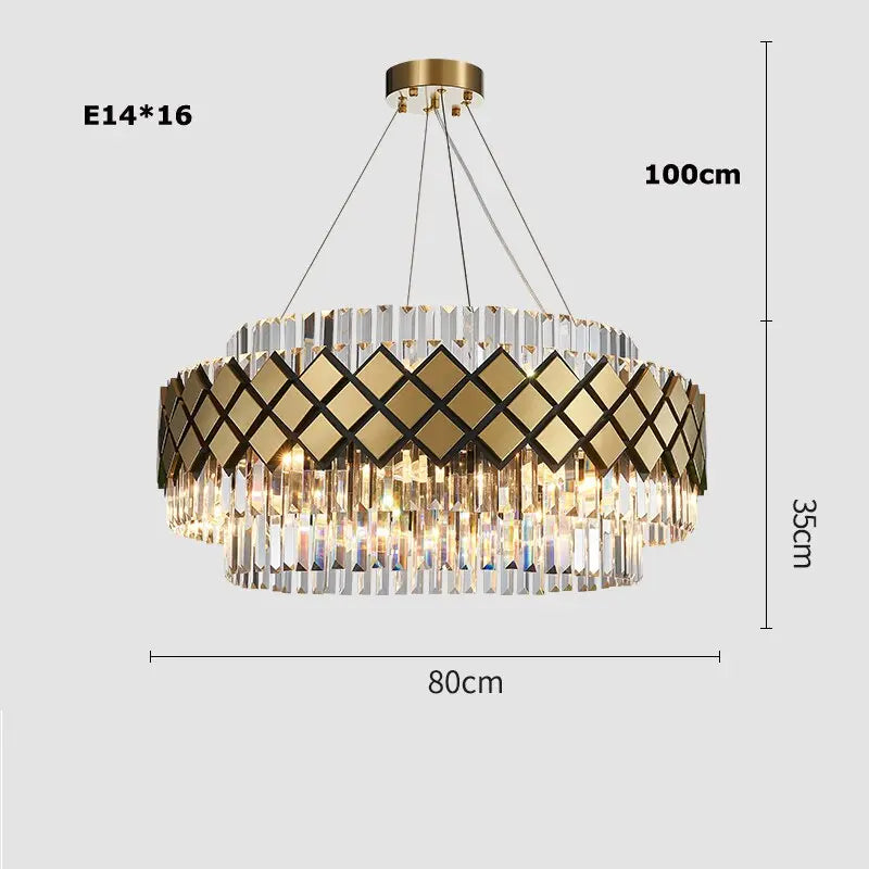 Modern Art Deco Crystal Chandelier — alternate product view 12