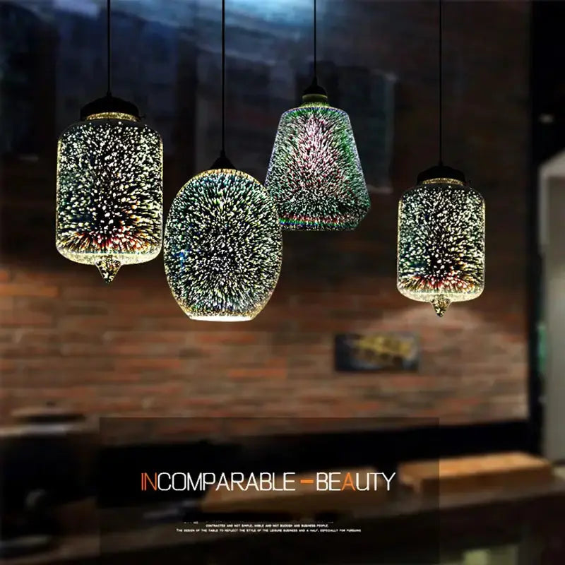Modern 3D Colorful Pendant Lamp - C — alternate product view 7