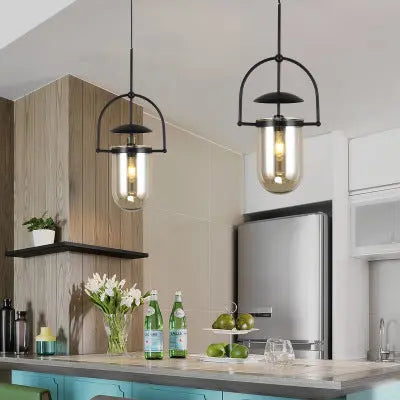 Loft Japanese Style Round Tube Chandeliers — alternate product view 2