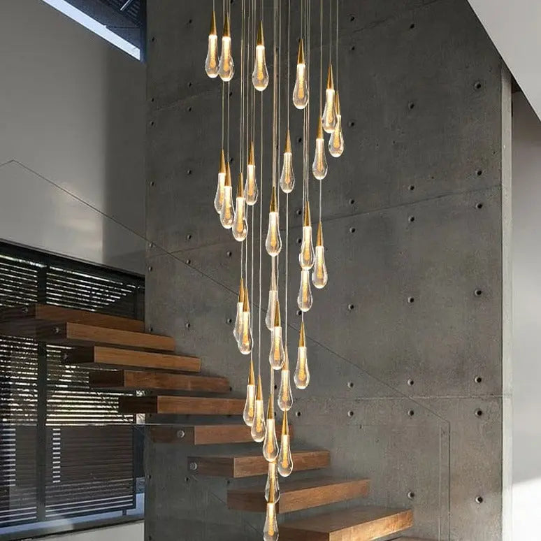 Modern Long Stair Chandelier — alternate product view 3