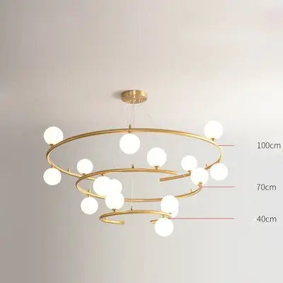 Post Modern Glass Circle Chandelier — alternate product view 5