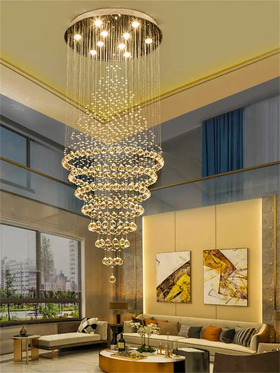 Modern Drop Crystal Chandelier — alternate product view 3