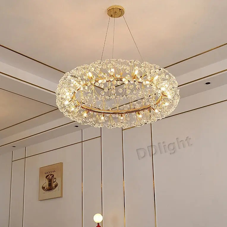 Gold Luxury Circular Chandelier — alternate product view 7