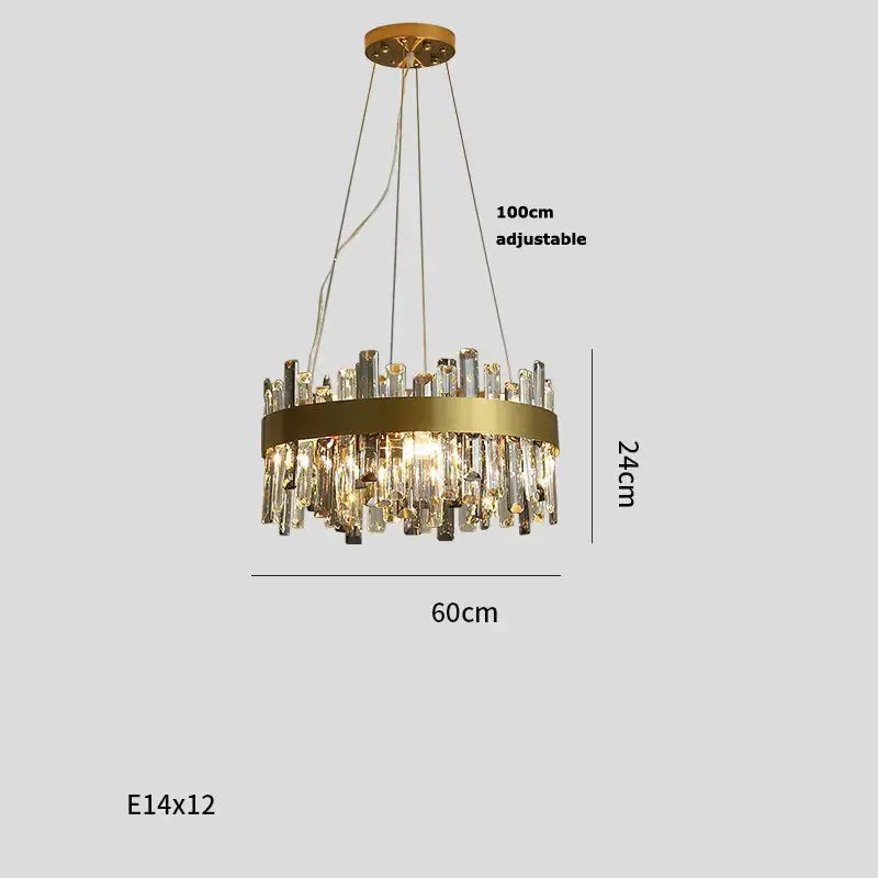 Crystal Round Designer Chandelier — alternate product view 8