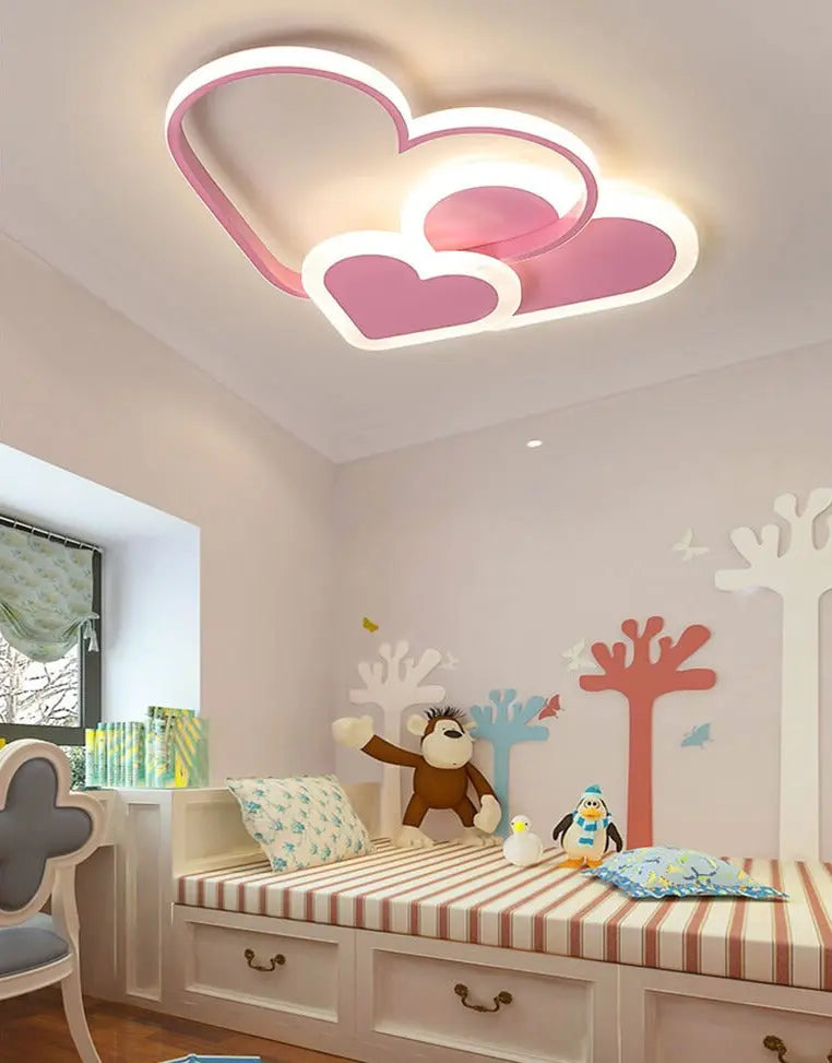 Ceiling Chandelier Heart Shape Girls Room — alternate product view 3