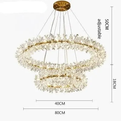 New Luxury Crystal Flower Chandelier — alternate product view 13