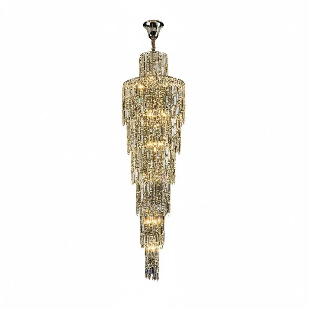 Rotating Staircase Crystal Chandelier — alternate product view 1