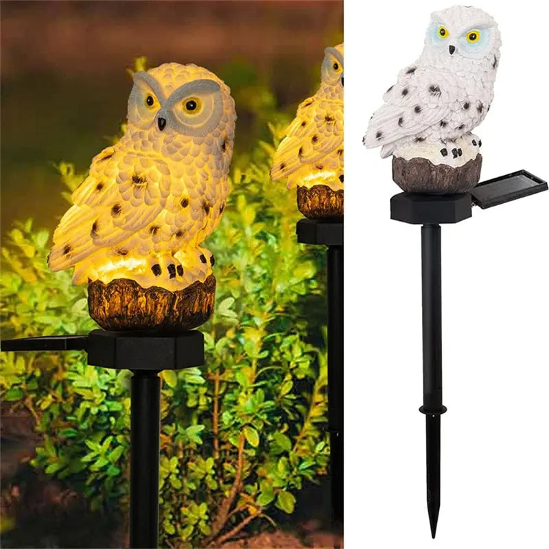 Solar Owl Garden Light — product view