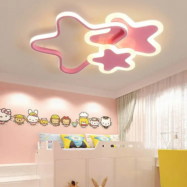 Ceiling Chandelier Star Shape Girls Room — product view