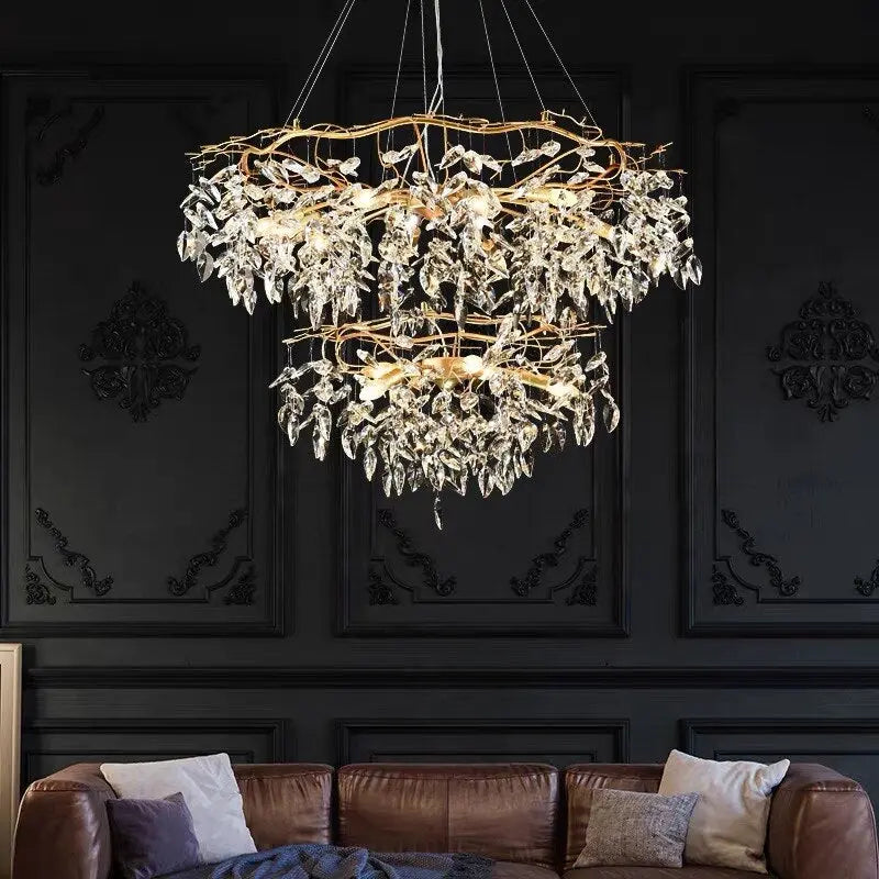 Modern Luxury Gold Crystal Art Decor Chandelier — alternate product view 2
