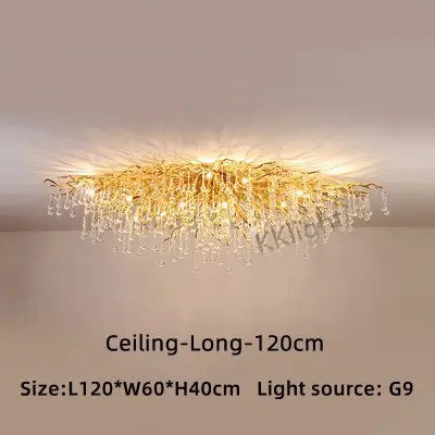 Ceiling Luxury Gold Crystal LED Chandelier — alternate product view 11