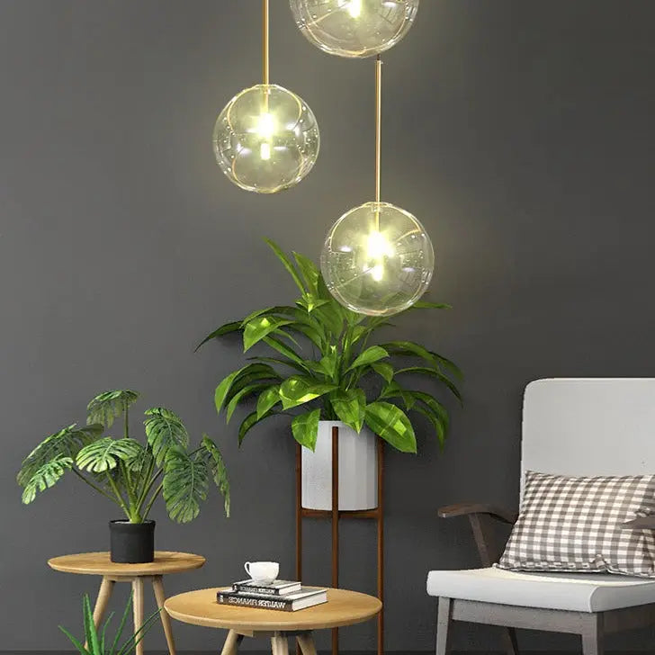 Modern Luxury Glass Ball Chandelier — alternate product view 4