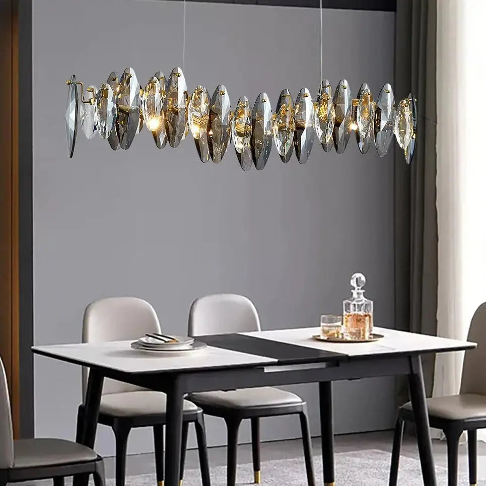 Wave Modern Crystal Designer Chandeliers — alternate product view 3