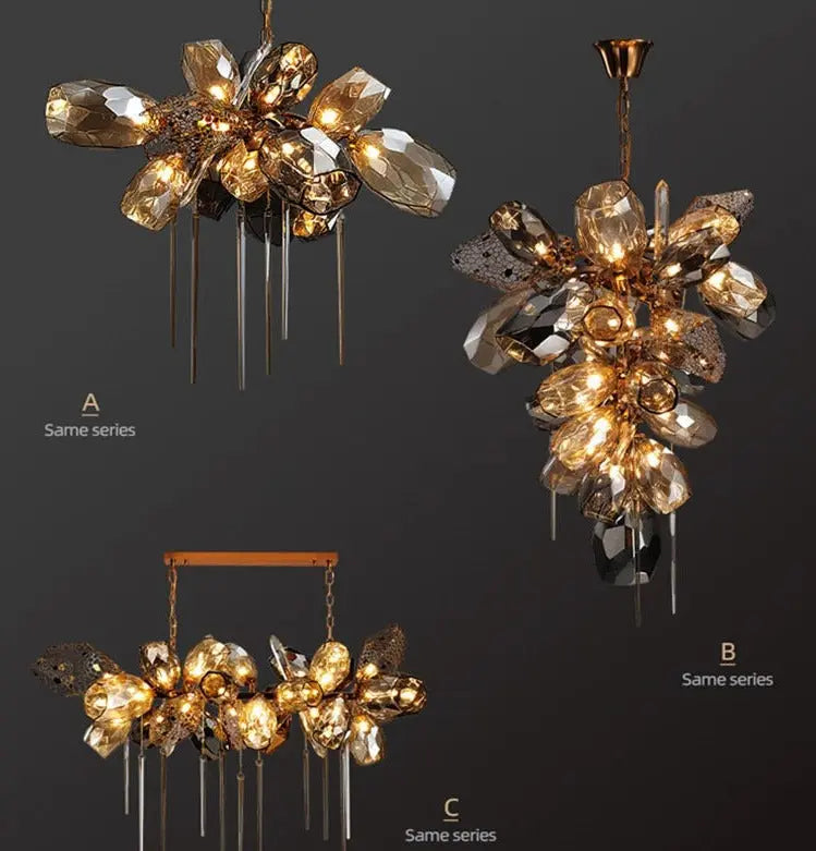 Modern Luxury Villa Glass Chandelier — alternate product view 2