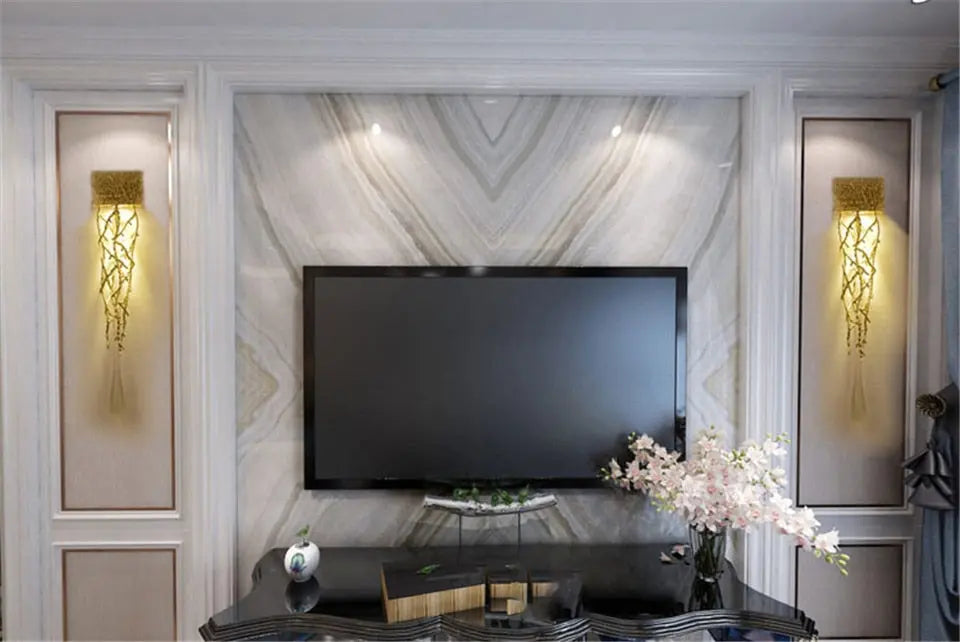 Nordic Transparent Crystal Gold Wall Lamp — alternate product view 7