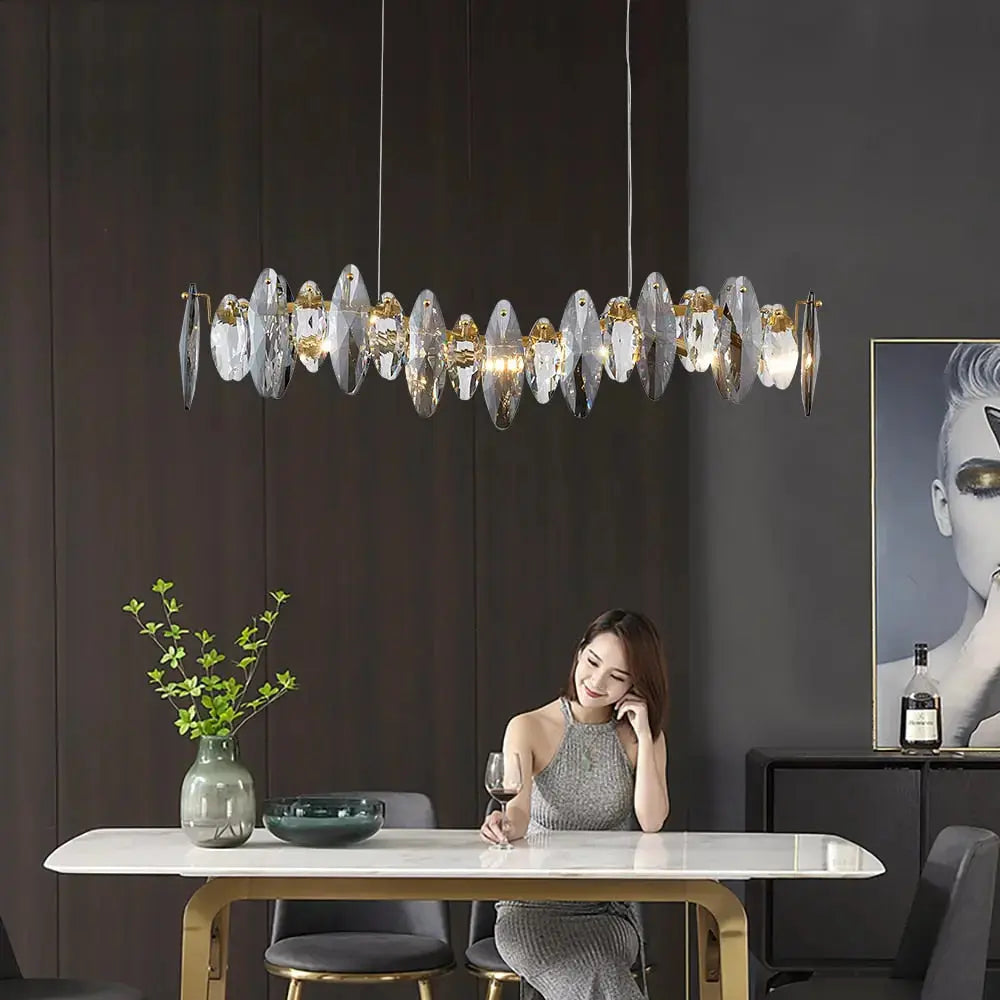 Wave Modern Crystal Designer Chandeliers — alternate product view 2