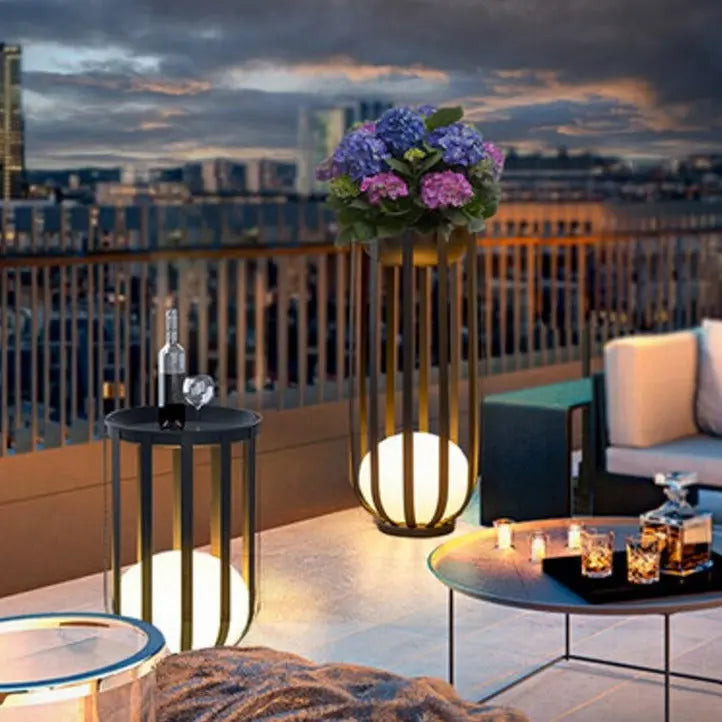 Outdoor Terrace Flower Stand Lamp — alternate product view 2