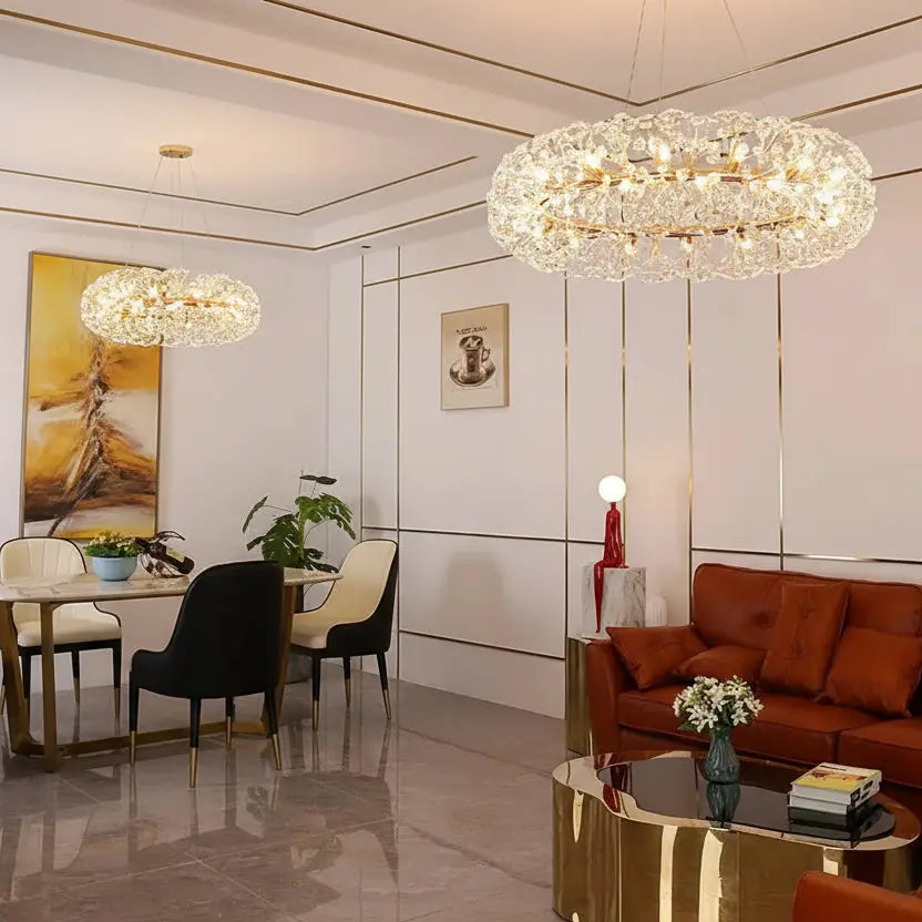 Gold Luxury Circular Chandelier — product view