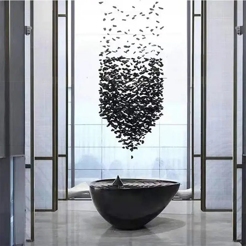 Modern Hanging Stone Chandelier — product view