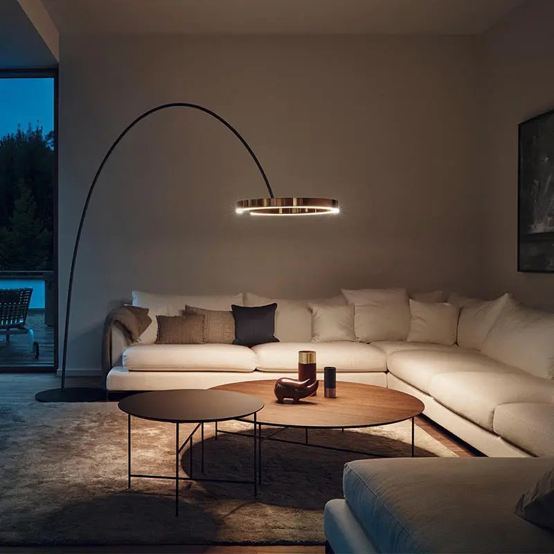 LED Light Round Rings Style Floor Lamp — alternate product view 1