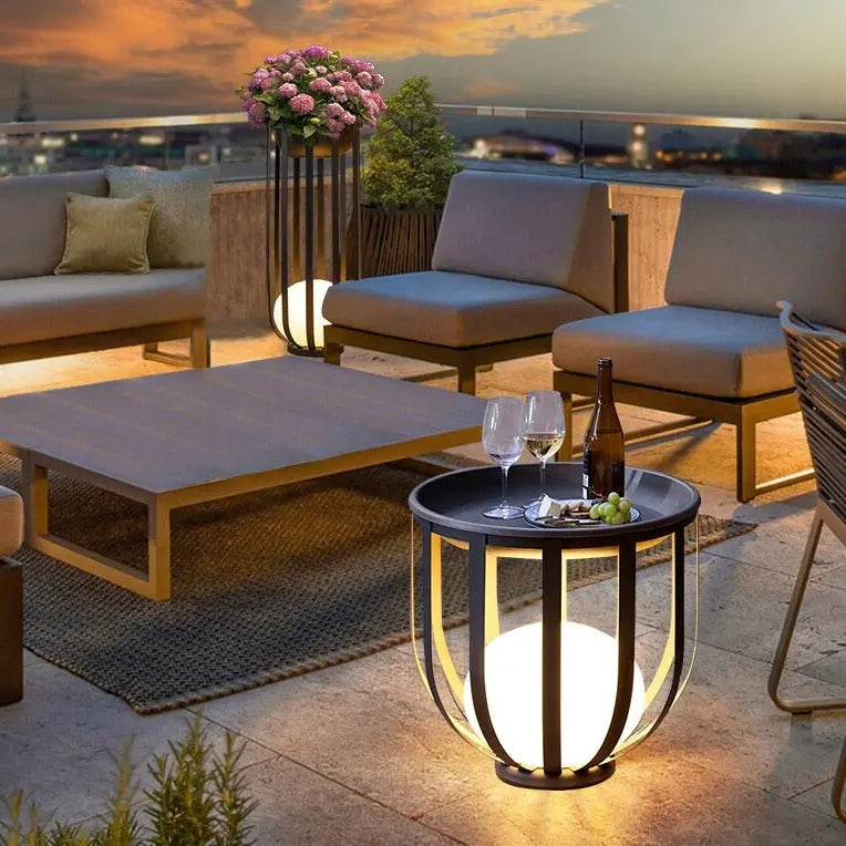 Outdoor Terrace Flower Stand Lamp — alternate product view 10