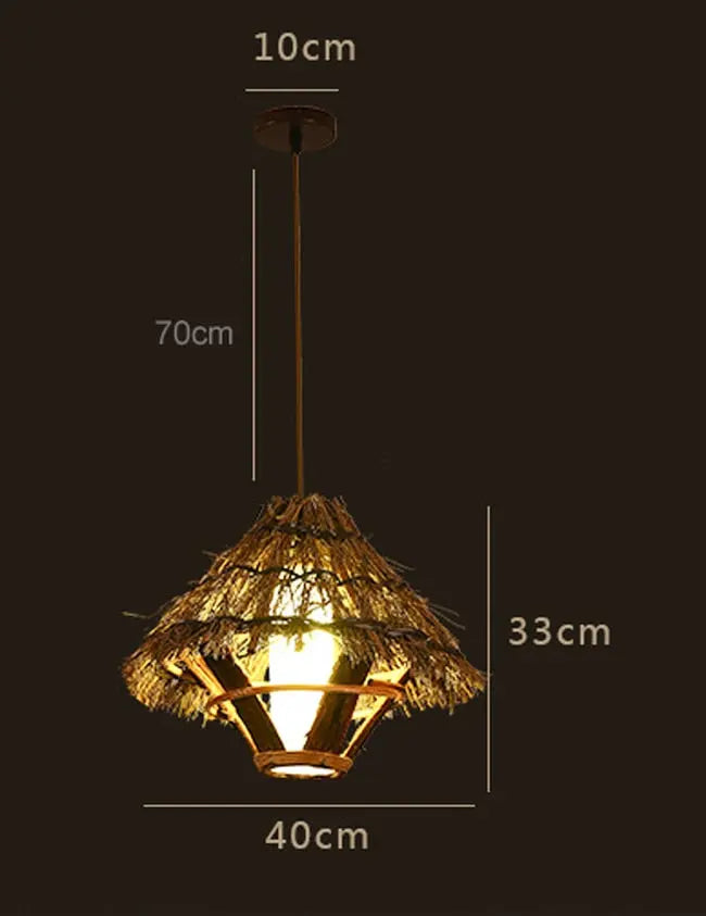 Retro Loft Bamboo Art Hanging Lamp — alternate product view 6