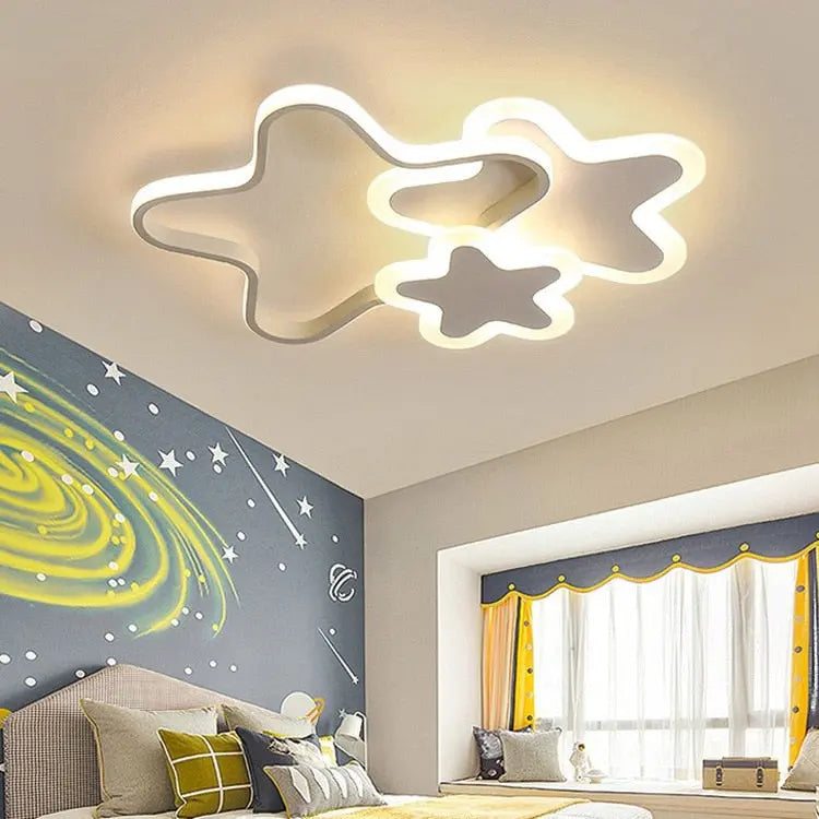 Ceiling Chandelier Star Shape Girls Room — alternate product view 1