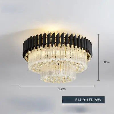 Round Designer Crystal Ceiling Lamp — alternate product view 11
