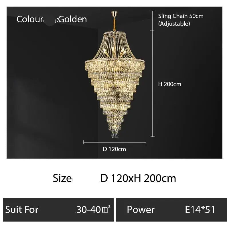 Duplex Villa Crystal Chandelier — alternate product view 14
