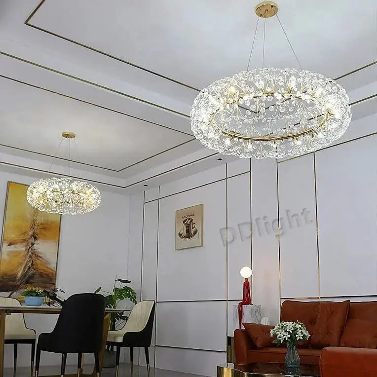 Gold Luxury Circular Chandelier — alternate product view 3