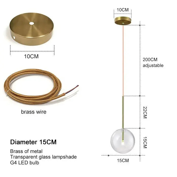 Modern Luxury Glass Ball Chandelier — alternate product view 9