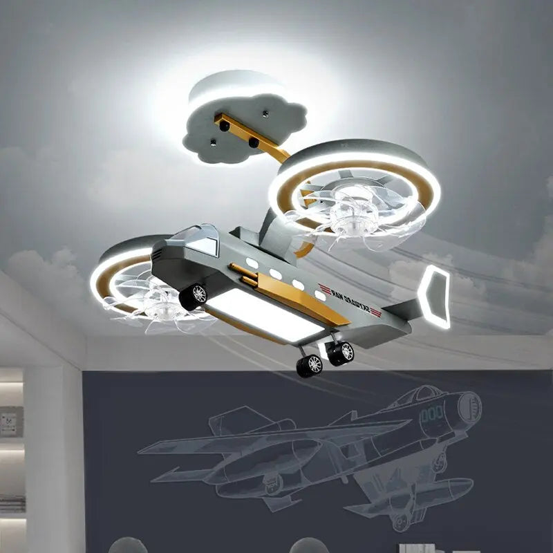 Boy Bedroom Chandelier Ceiling Fan Without Blades — alternate product view 3