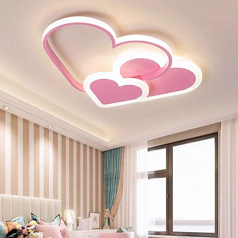 Ceiling Chandelier Heart Shape Girls Room — product view