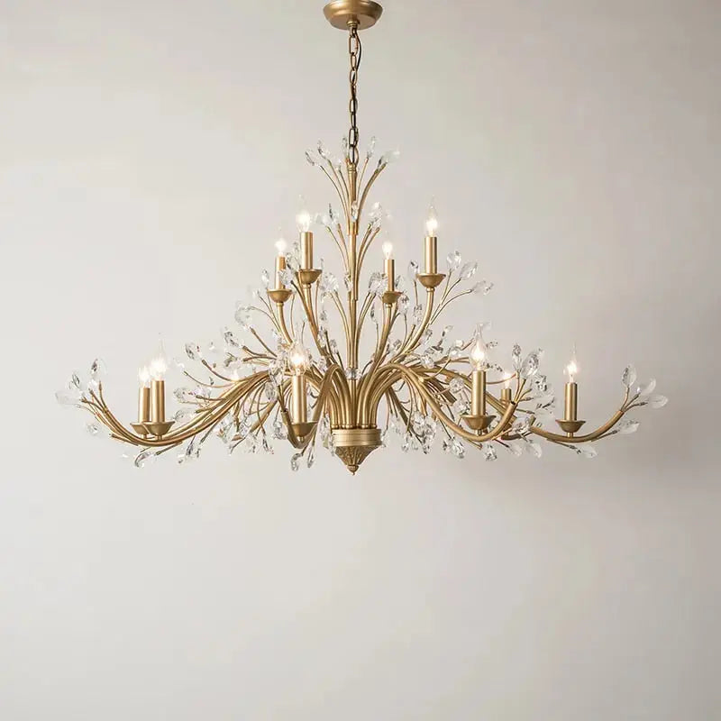 Modern Crystal Branch Chandelier - Amber — alternate product view 5