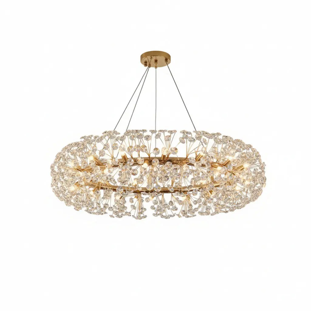 Gold Luxury Circular Chandelier — alternate product view 1