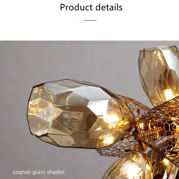 Modern Luxury Villa Glass Chandelier — alternate product view 4