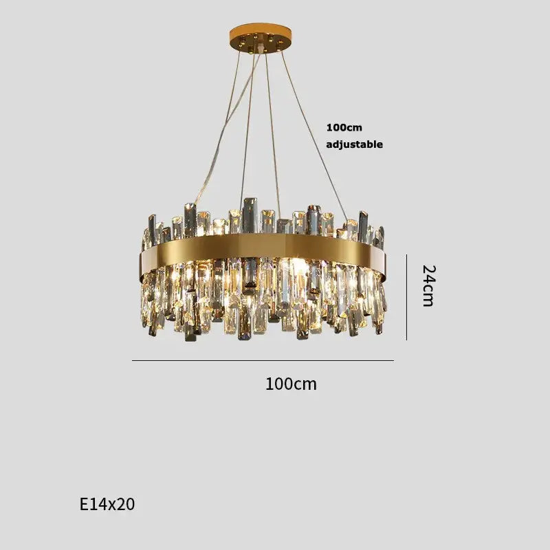 Crystal Round Designer Chandelier — alternate product view 10